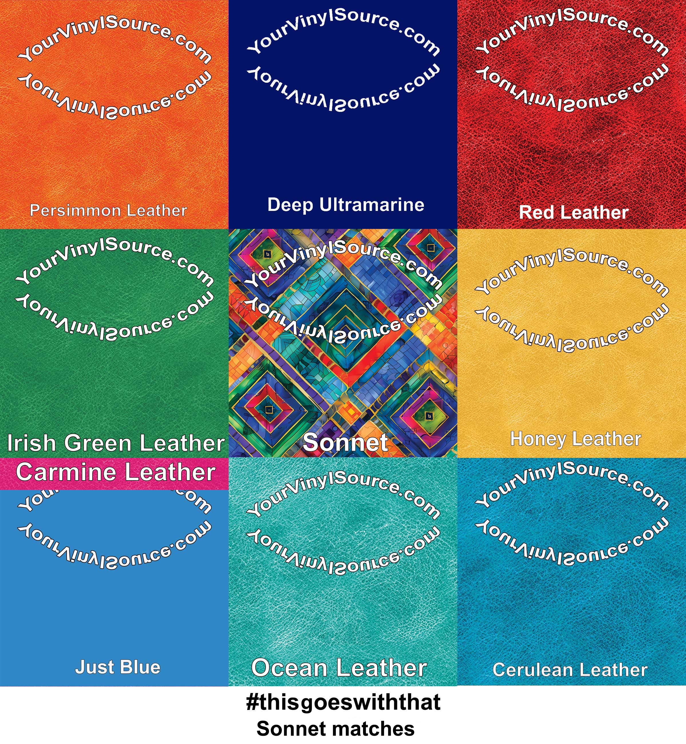 Sonnet printed vinyl 3 sizes