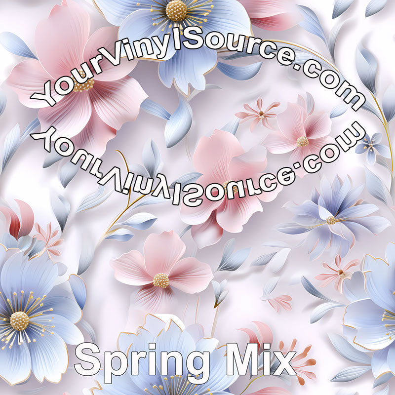 Spring Mix printed vinyl 3 sizes – Your Vinyl Source