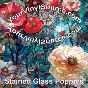 Stained Glass Poppies 2 sizes