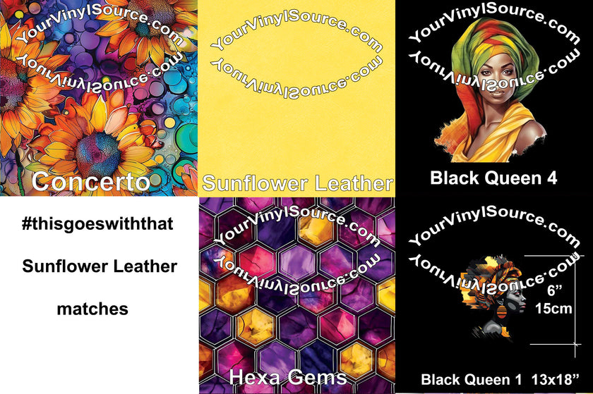 Sunflower  Leather  3 sizes