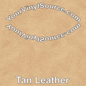 Tan Leather printed vinyl 3 sizes