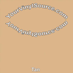 Solid Tan printed vinyl 2 sizes