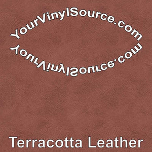 Terracotta Leather printed vinyl  2 sizes