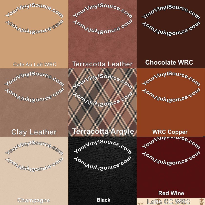 Clay Leather printed vinyl  3 sizes