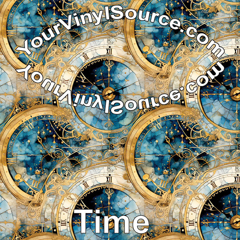 Time printed vinyl 3 sizes