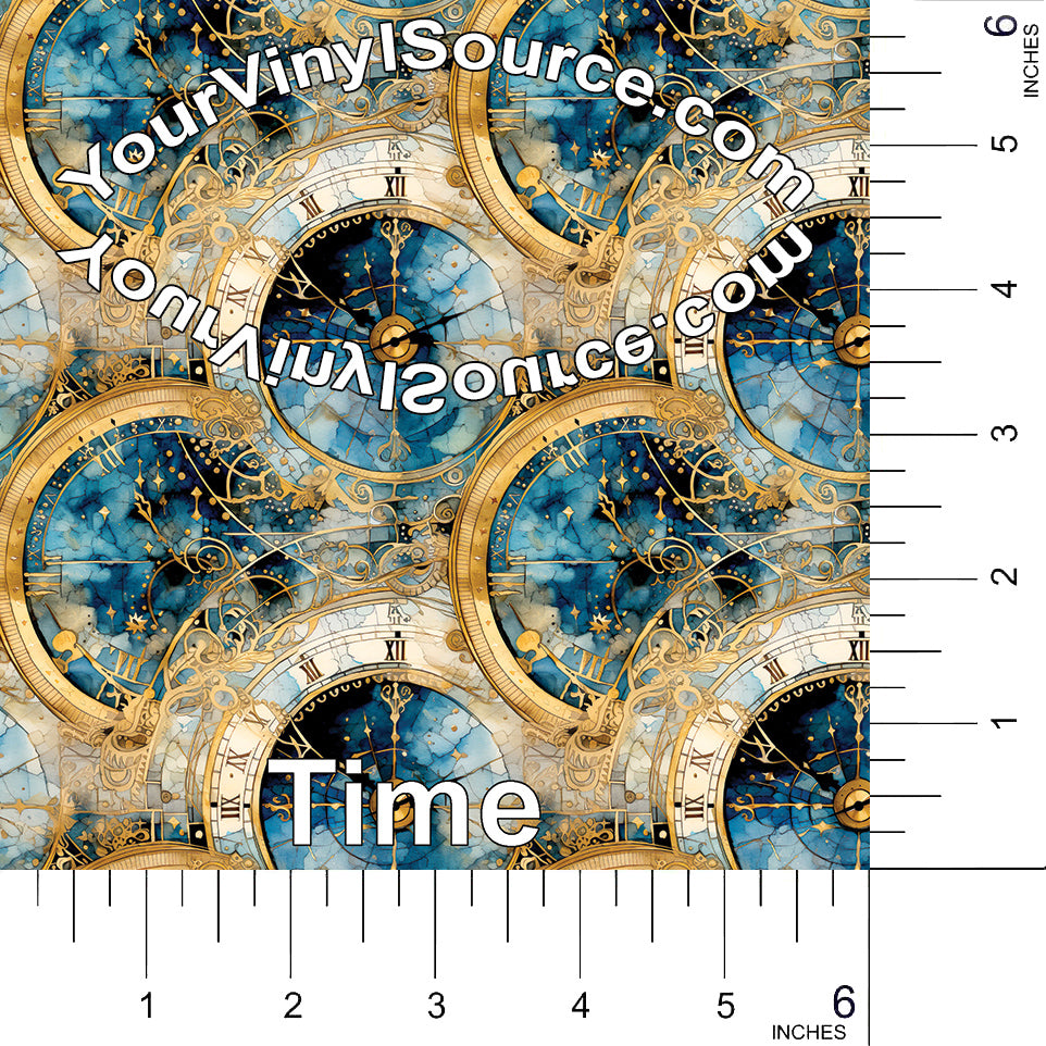Time printed vinyl 3 sizes