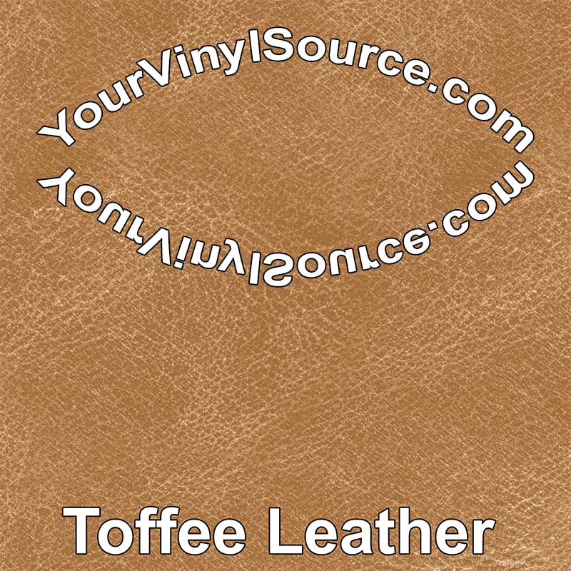 Toffee Leather  printed vinyl  2 sizes