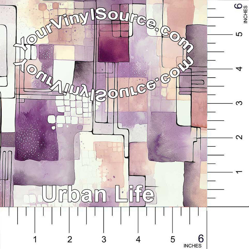 Urban Life printed vinyl 3 sizes