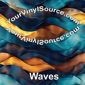 Waves printed vinyl  2 sizes