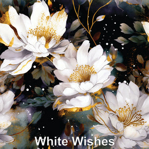 White Wishes printed vinyl  2 sizes