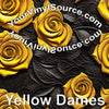 Yellow Dames printed vinyl  2 sizes