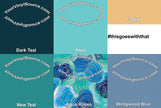 Aqua Solid printed vinyl  3 sizes