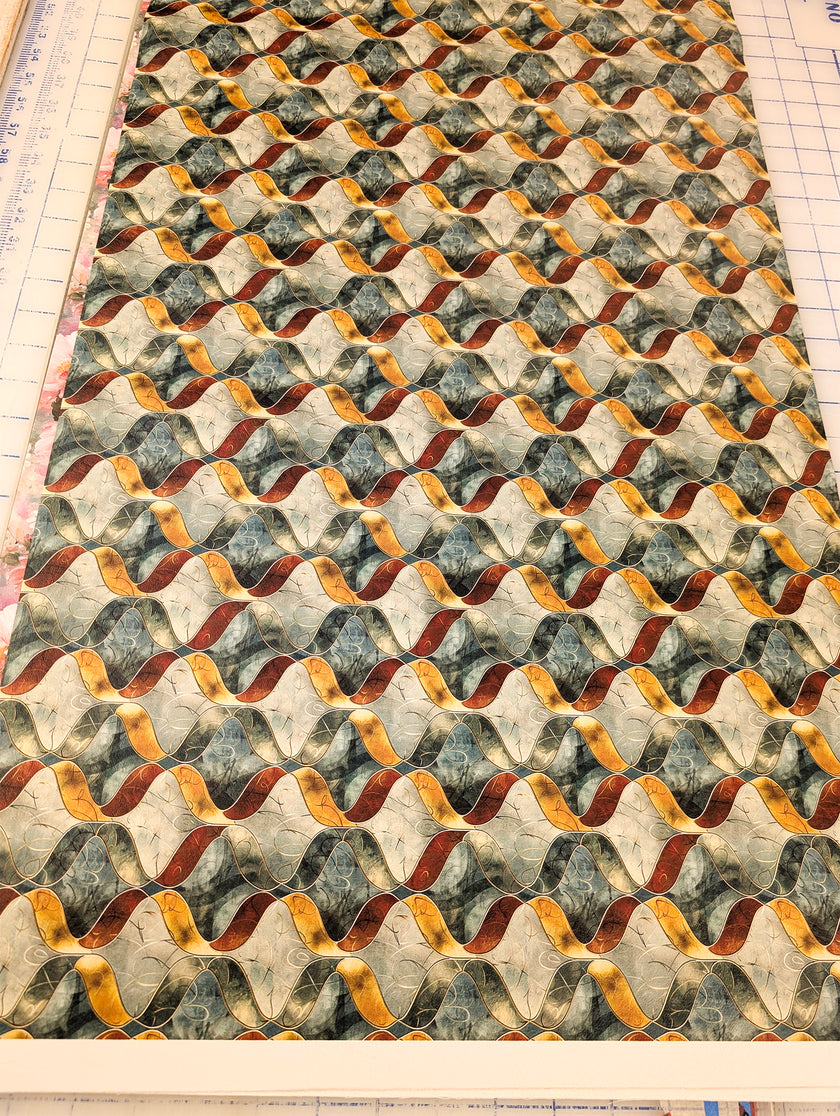 Arabesque printed vinyl 3 sizes