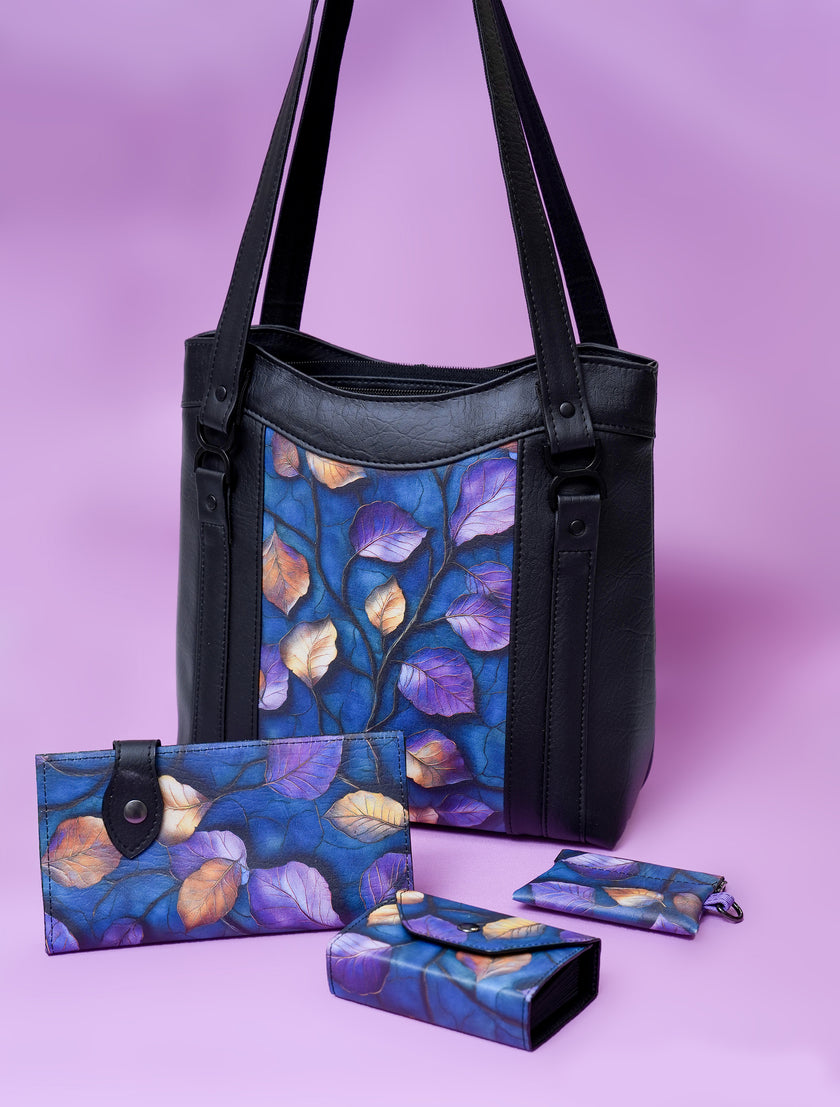 Purple Leaves printed vinyl 3 sizes