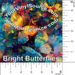 Bright Butterflies printed vinyl 2 sizes