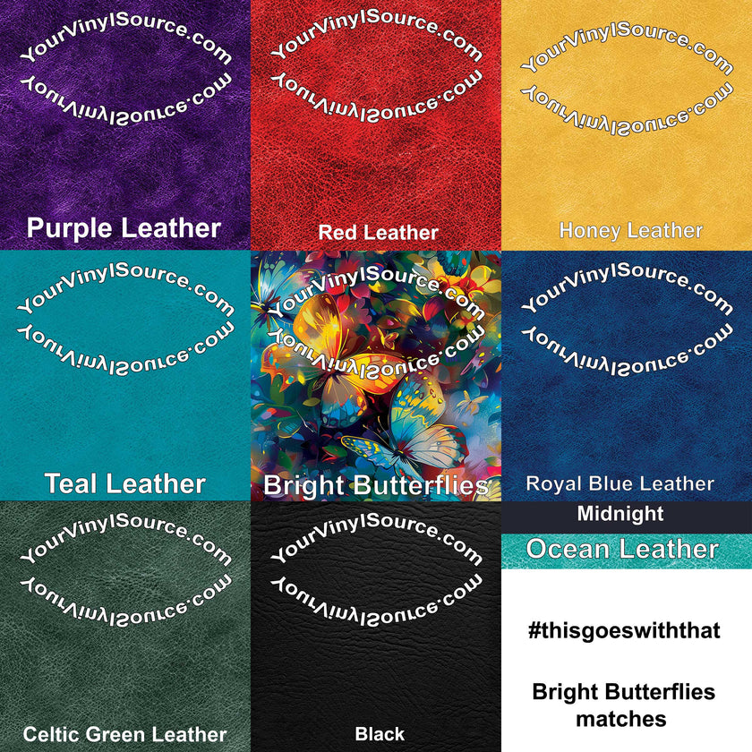 Bright Butterflies printed vinyl 2 sizes  25% off