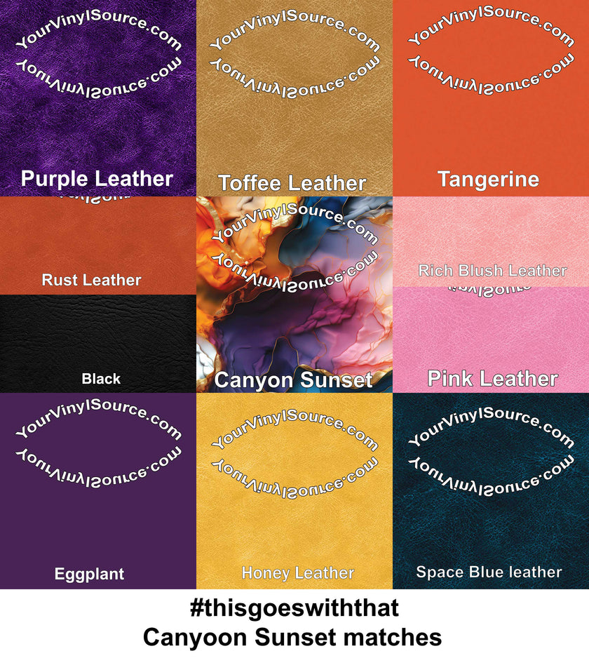 Canyon Sunset printed vinyl  3 sizes