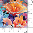 Flora Grande printed vinyl  2 sizes