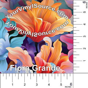 Flora Grande printed vinyl  2 sizes