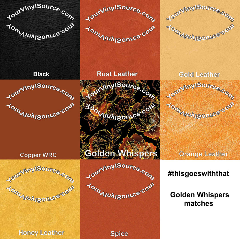 Golden Whispers printed vinyl 3 sizes