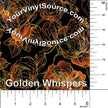 Golden Whispers printed vinyl 2 sizes