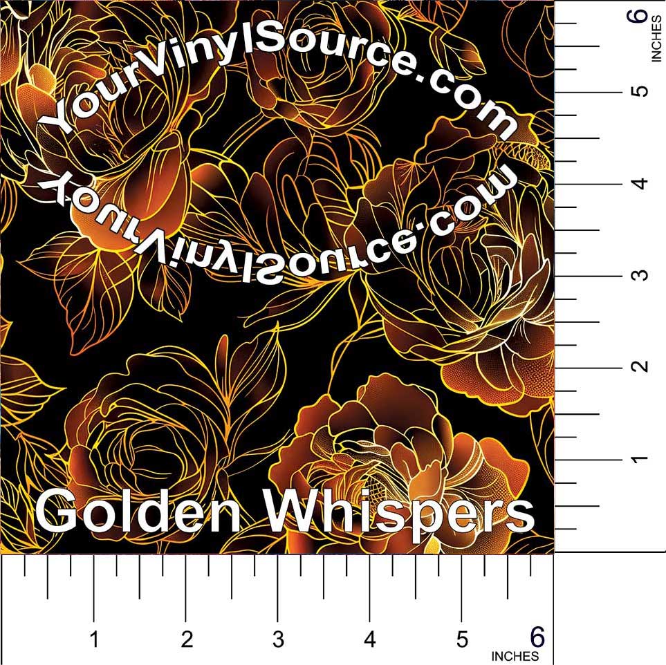 Golden Whispers printed vinyl 2 sizes