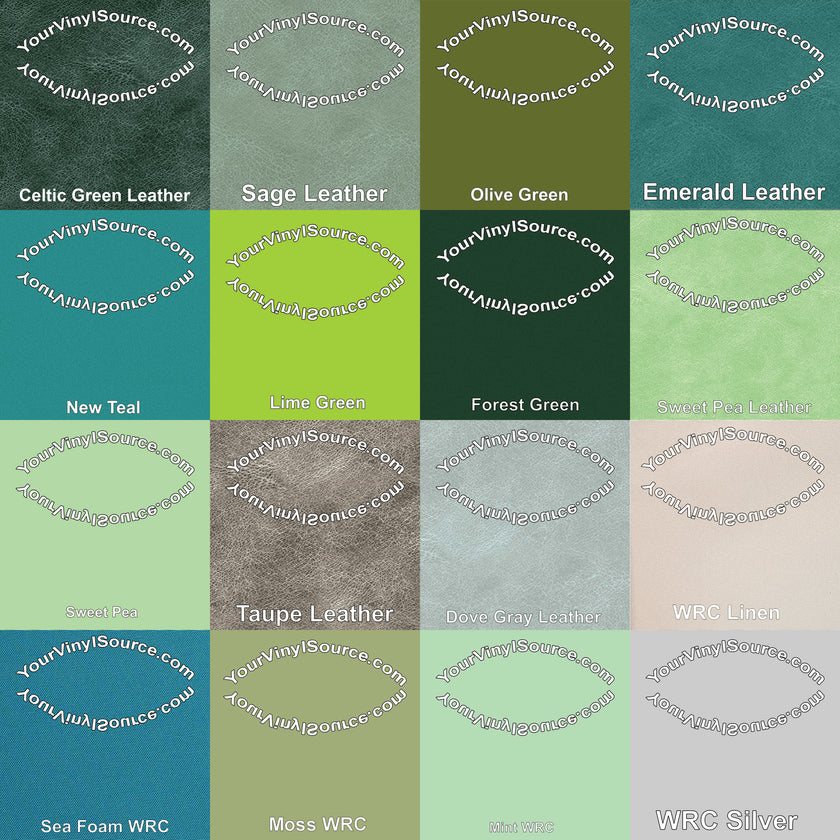 Celtic Green Leather printed vinyl  3 sizes