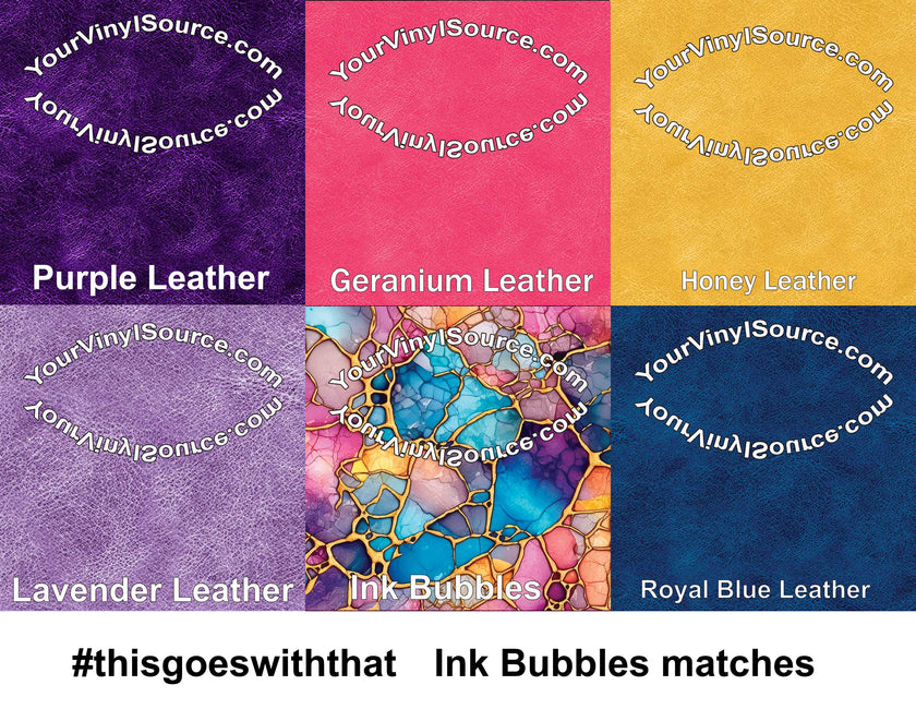 Ink Bubbles printed vinyl  3 sizes