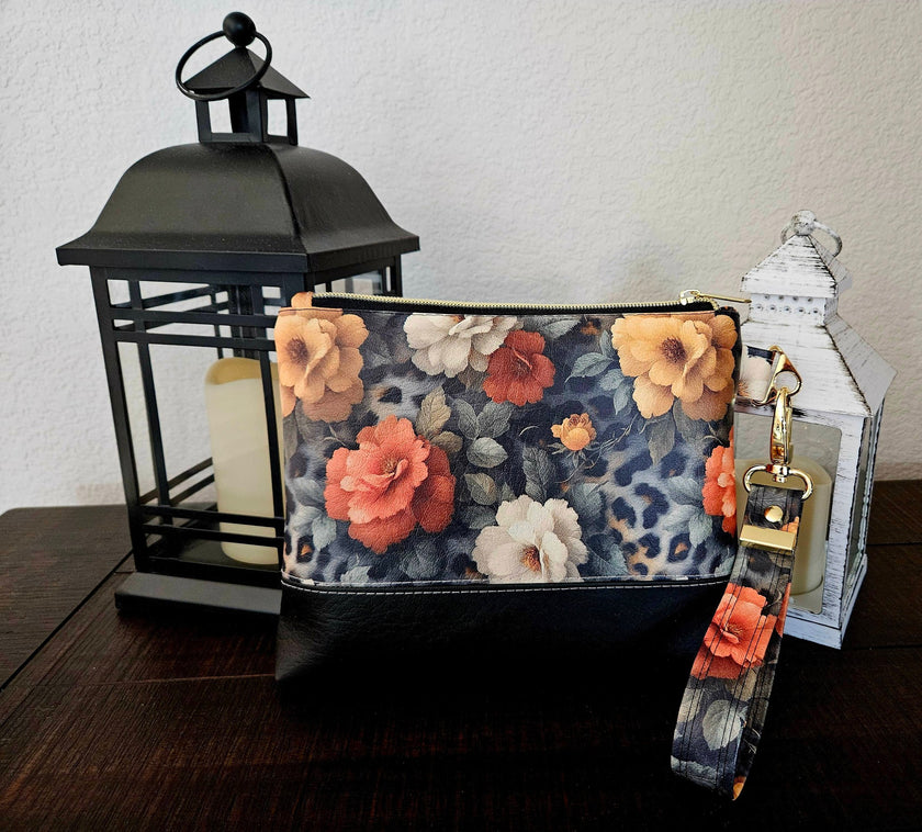 Roses on Fur printed vinyl 3 sizes