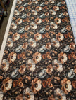 Mocha Poppies printed vinyl 3 sizes