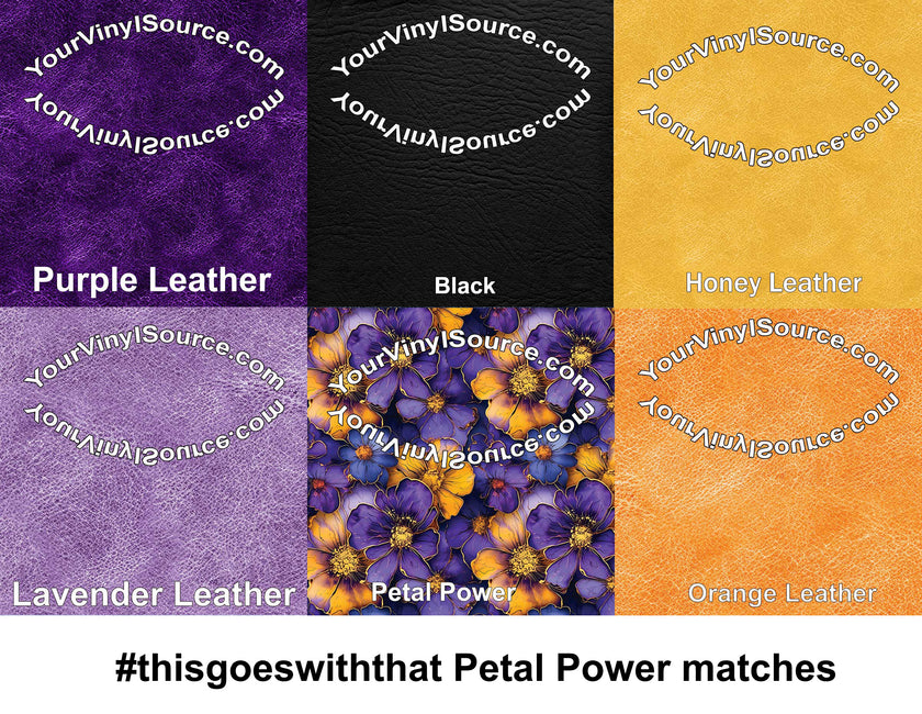 Petal Power printed vinyl  3 sizes