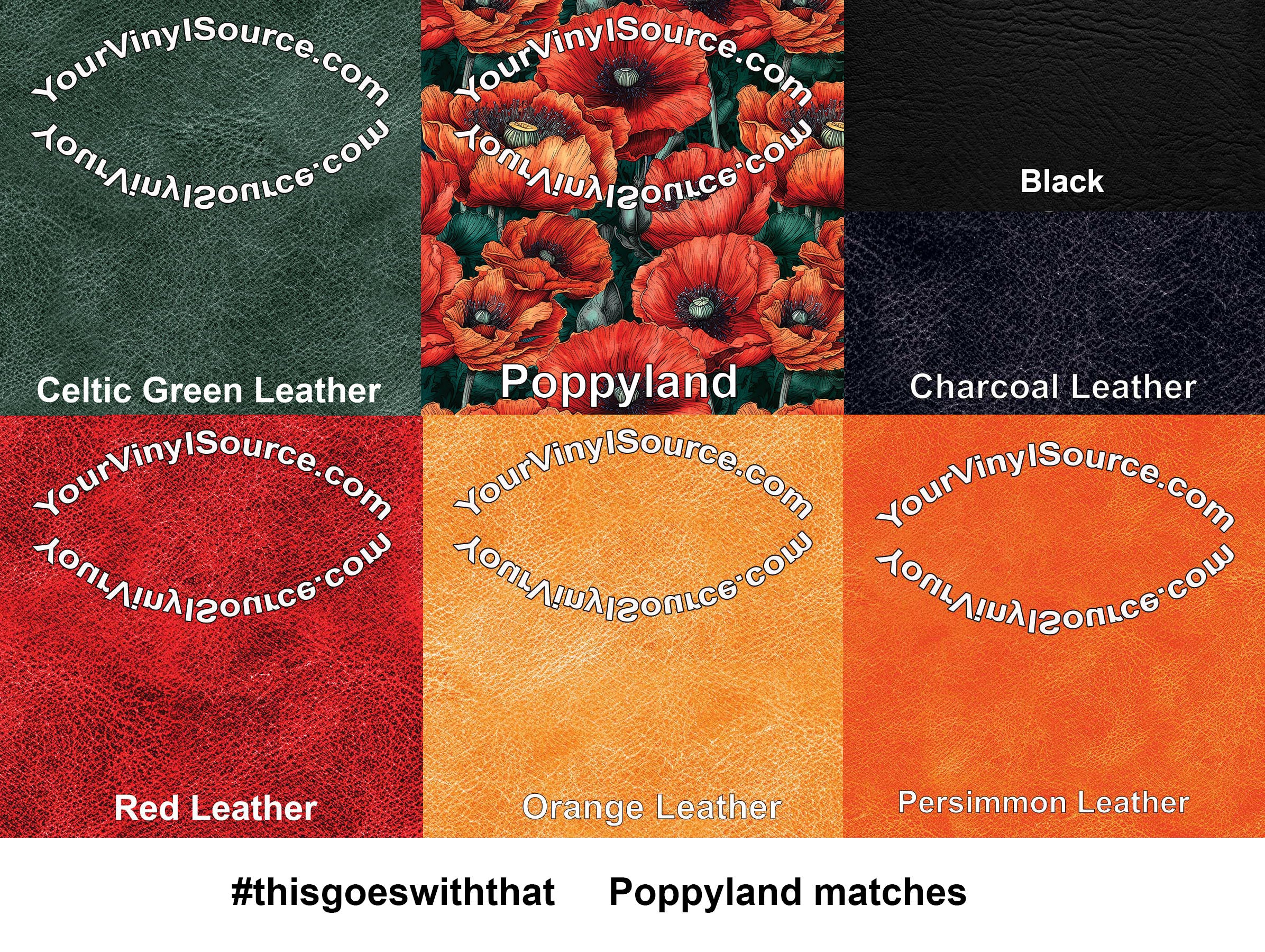 Poppyland printed vinyl  2 sizes