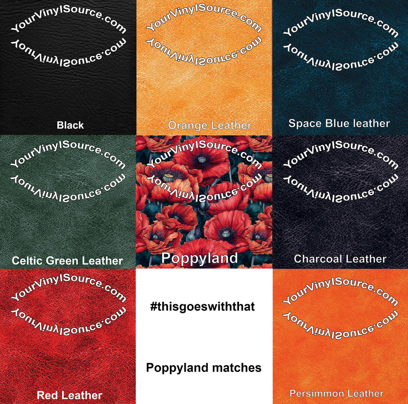 Poppyland printed vinyl  3 sizes