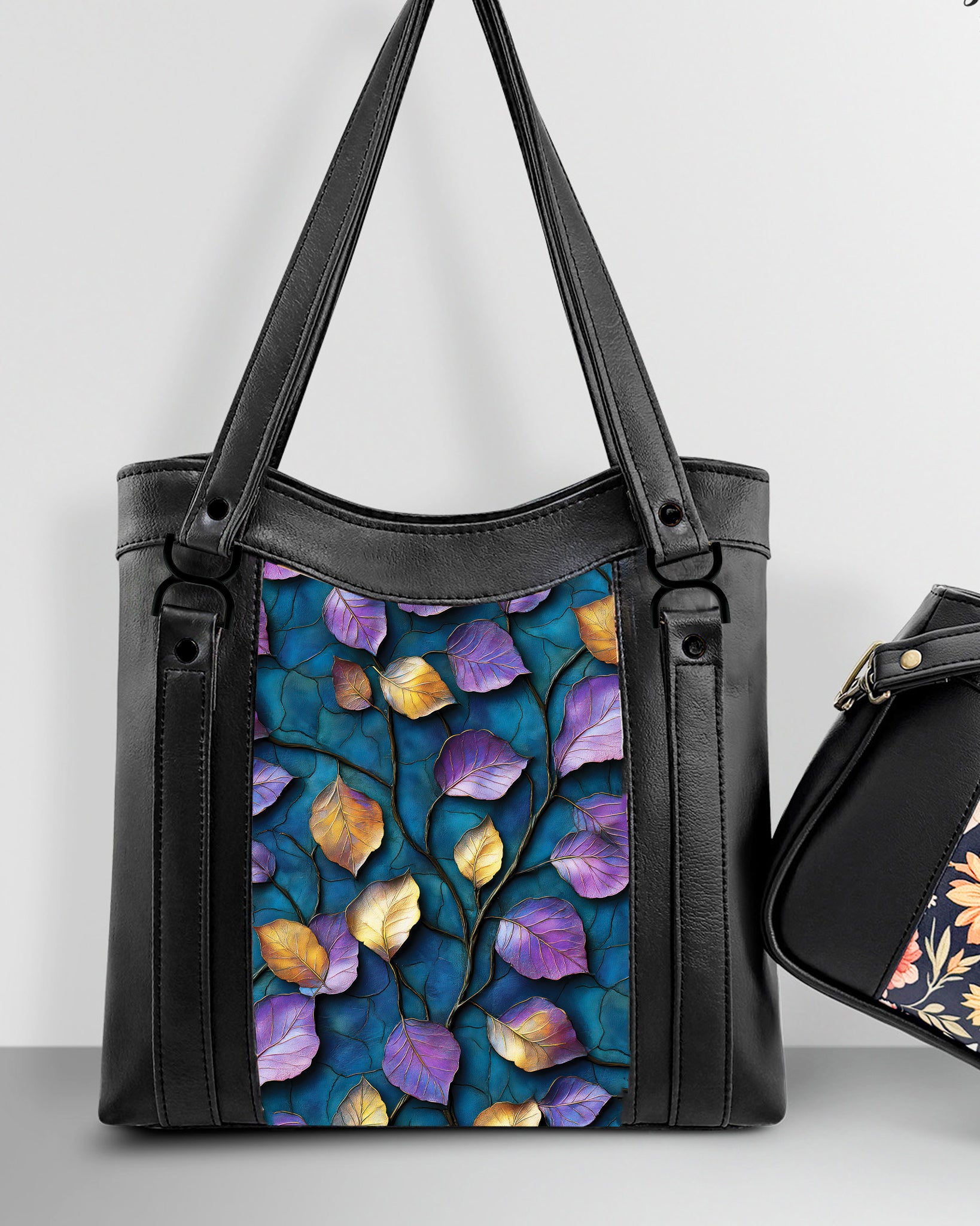 Purple Leaves printed vinyl 3 sizes