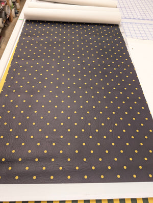 Small Polka Dots Curry on Midnight Full Roll