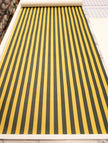 Stripes Curry on Forest Green Full Roll