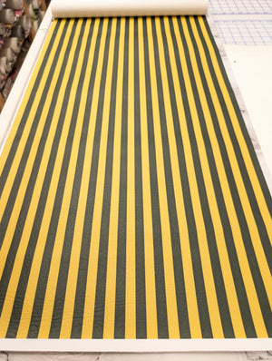 Stripes Curry on Forest Green Full Roll