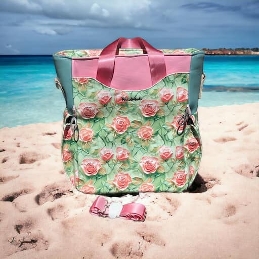 Pink  Porcelain Roses printed vinyl  3 sizes