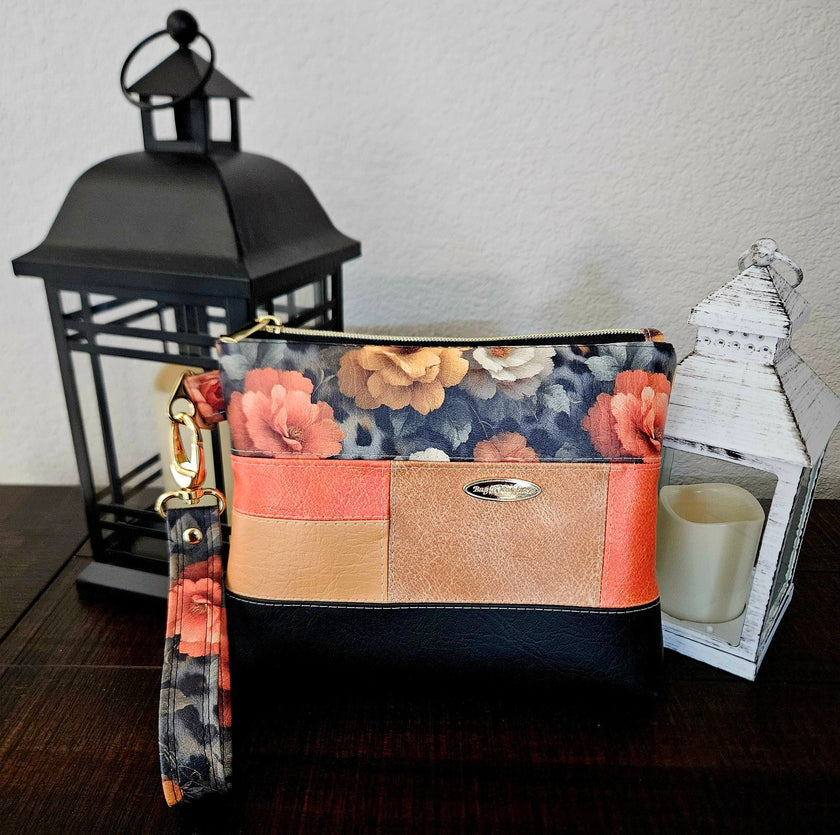 Roses on Fur printed vinyl 3 sizes