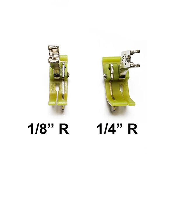 Non stick edge guide presser foot for high shank machines.  choose from 2 set