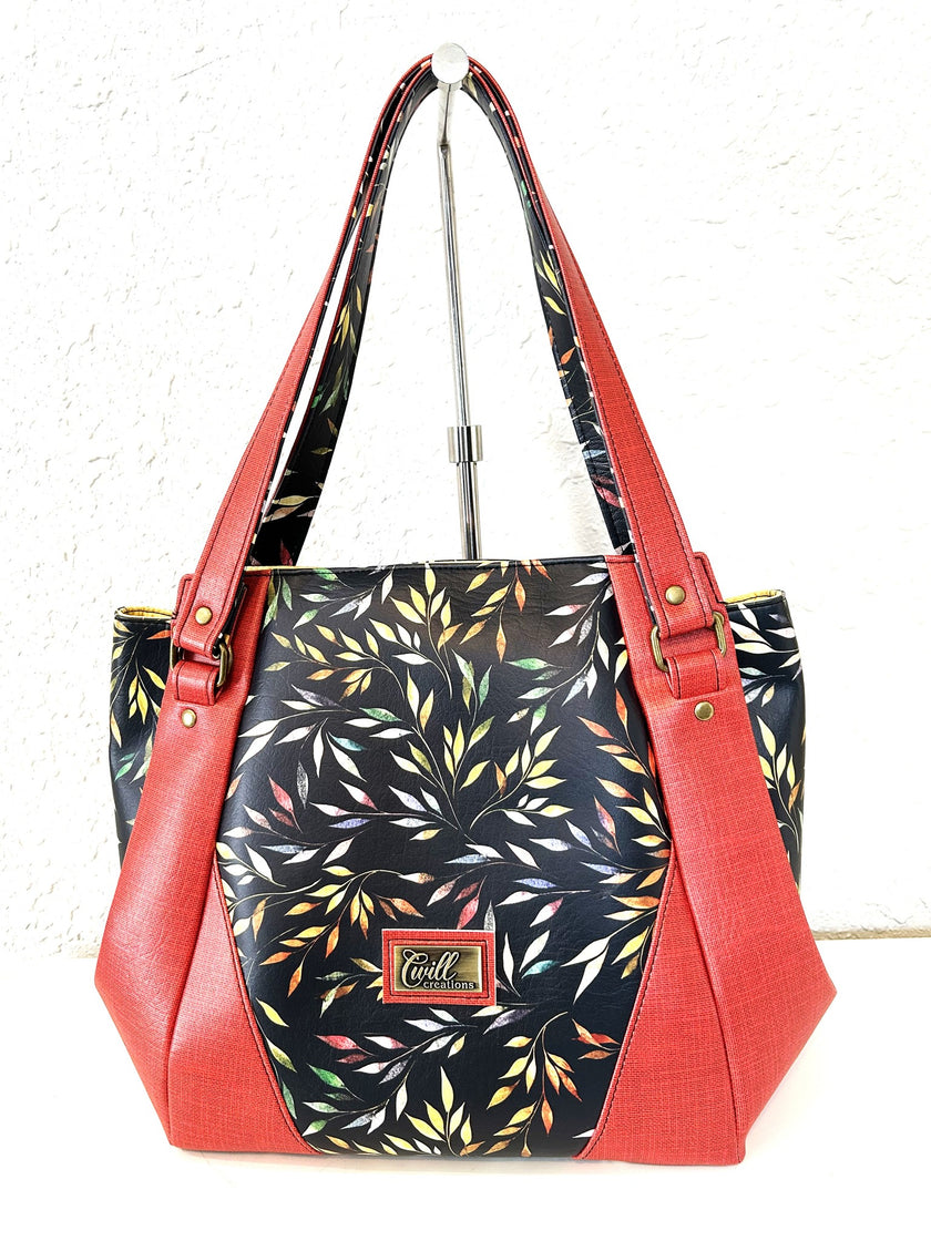 Tuscan Red Linen printed vinyl  3 sizes