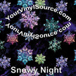 Snowy Night printed vinyl 2 sizes  25% off