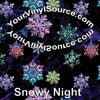 Snowy Night printed vinyl 2 sizes  25% off