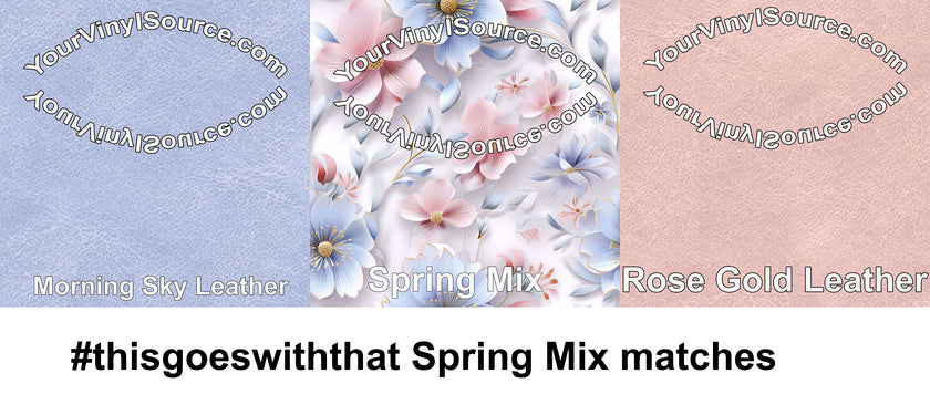 Spring Mix printed vinyl  3 sizes