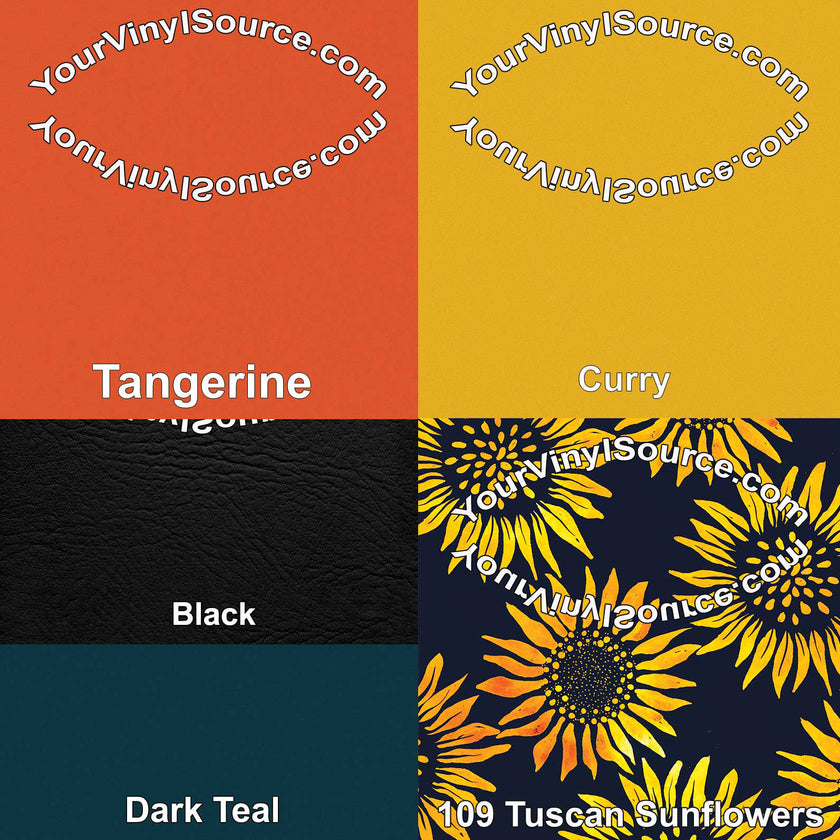 Tuscan Sunflowers on Navy 3 sizes