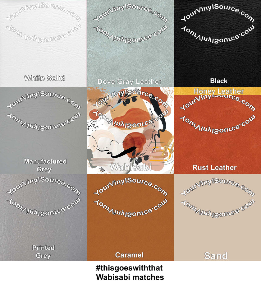 Wabi-sabi abstract printed vinyl 3 sizes