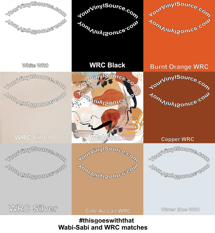 Wabi-sabi abstract printed vinyl 3 sizes