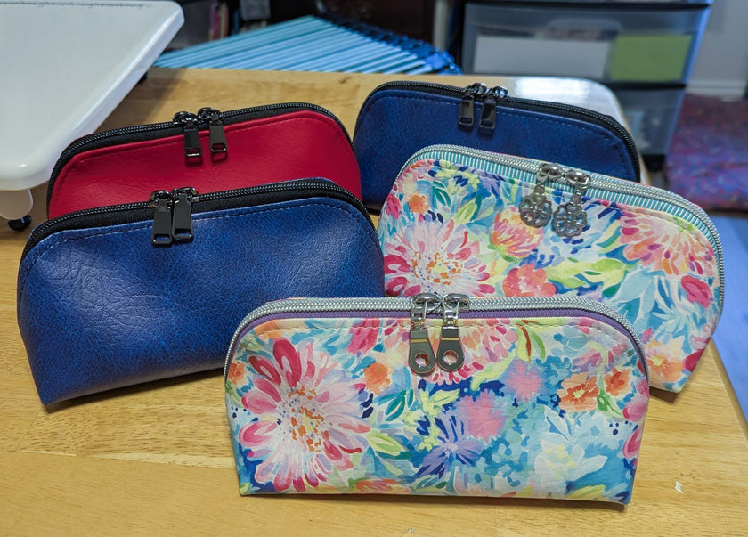 Royal Blue Leather printed vinyl  3 sizes