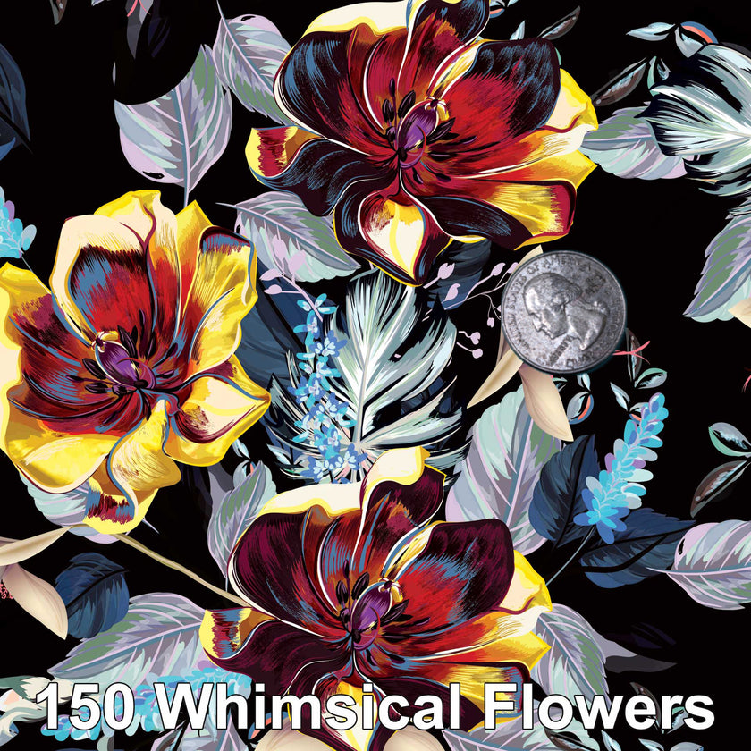 Whimsical Flowers 2 sizes  25% off