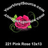 Pink Rose on White or Black panel 13x13